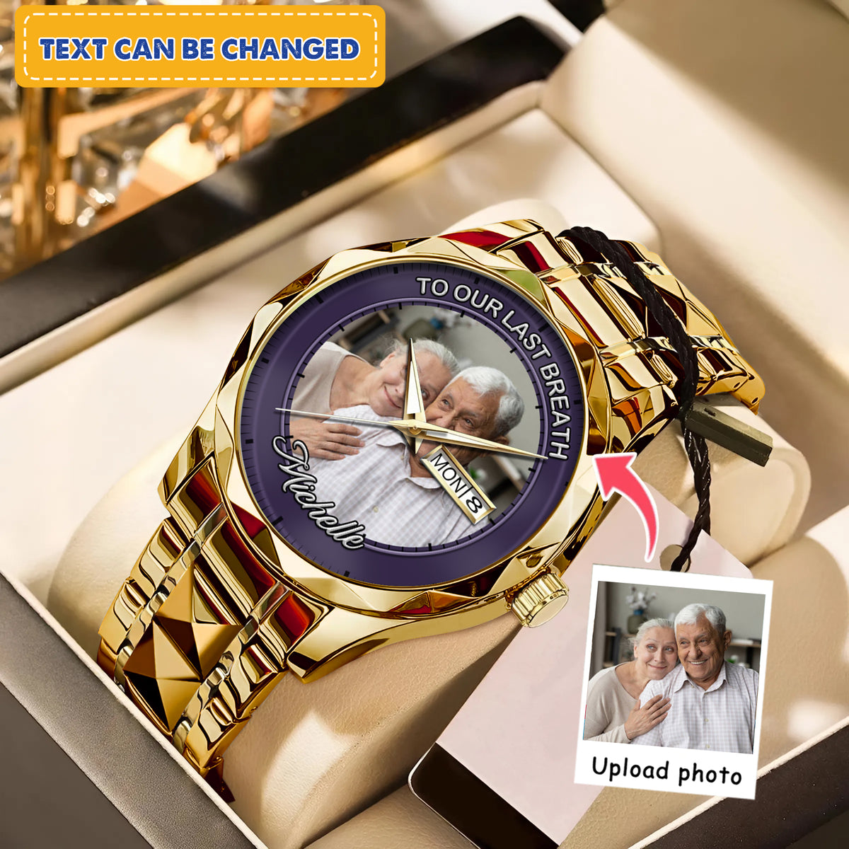 The World's Okayest Husband Personalized Photo Watch