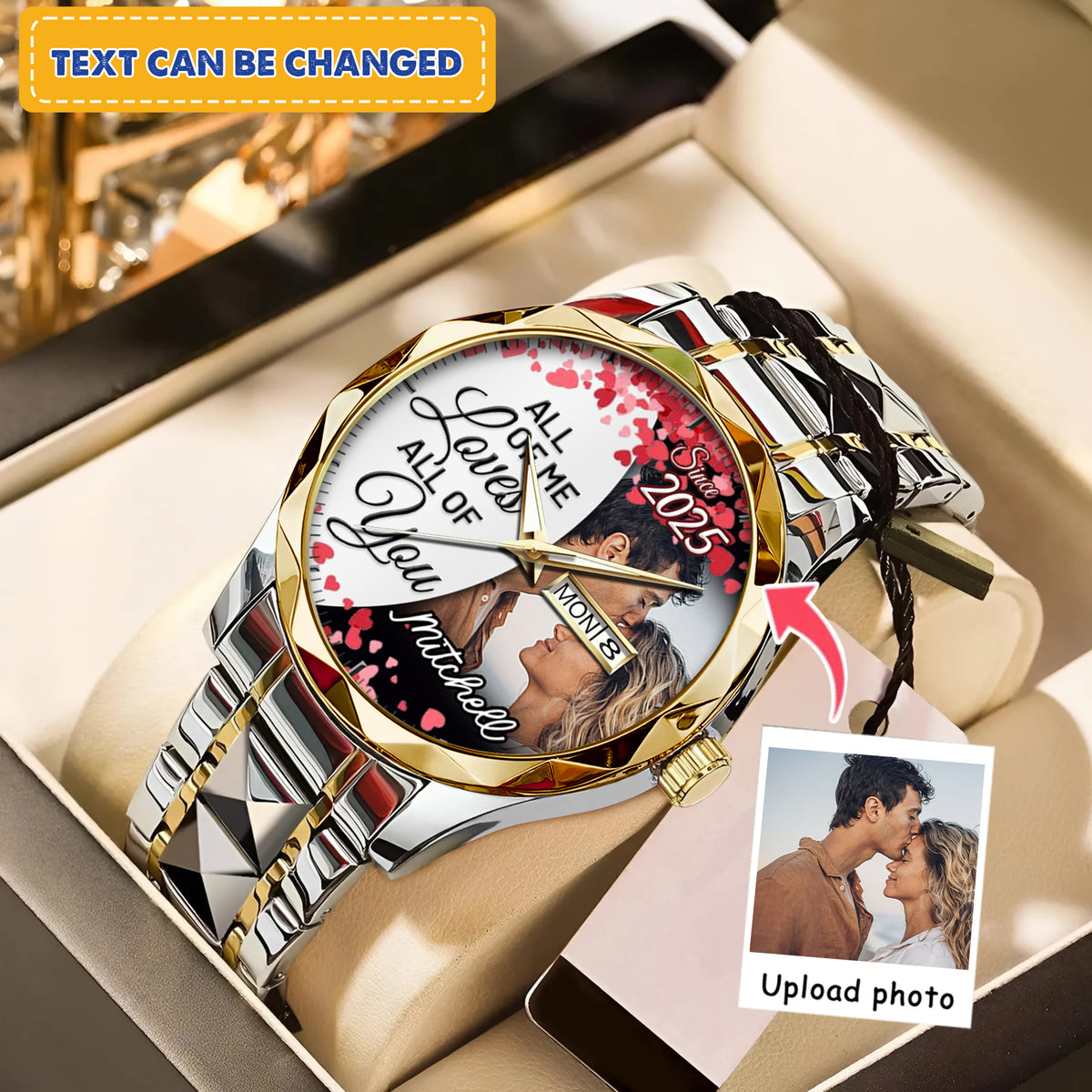 Personalized Love Blooms Photo Keepsake Memory Watches