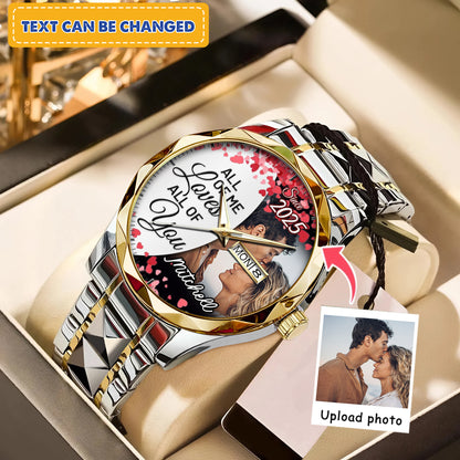 Personalized Love Blooms Photo Keepsake Memory Watches