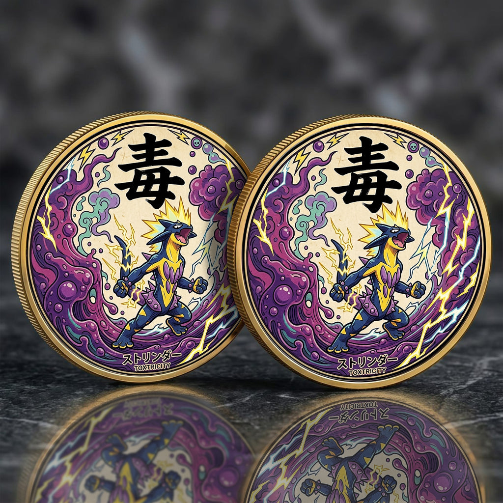 PKM Toxtricity Kanji Commemorative Coin – Limited Edition Collector’s Coin