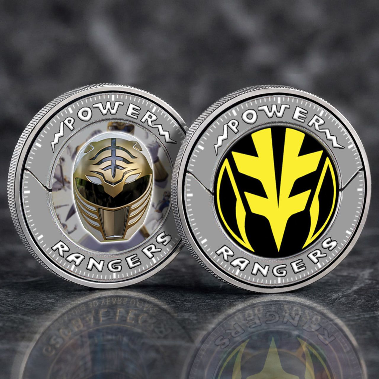 Set Of 7 Mighty Morphin Power Rangers Printed Commemorative Coin