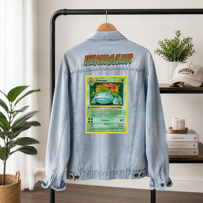 PKM Venusaur Custom Lightweight Denim Jacket