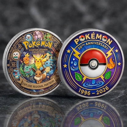 Poke 30th Anniversary Starter Legends Collection Printed Commemorative Coin