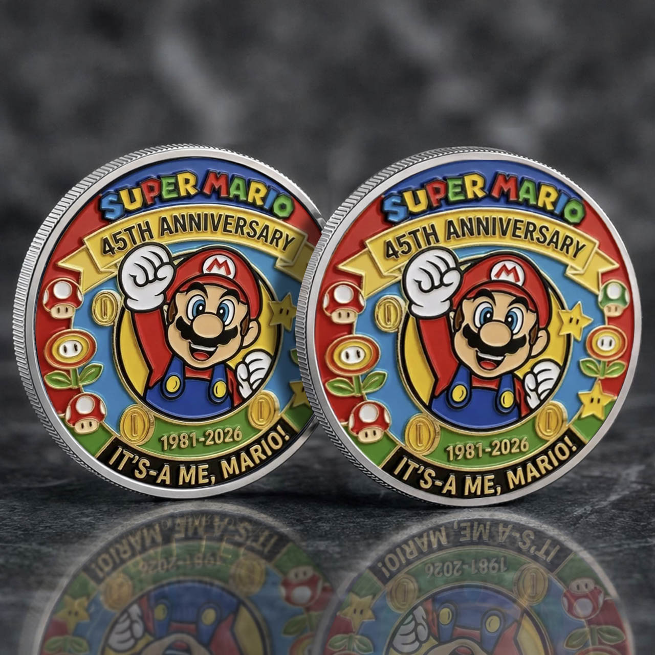 Super Mario 40th Anniversary Printed Commemorative Coin