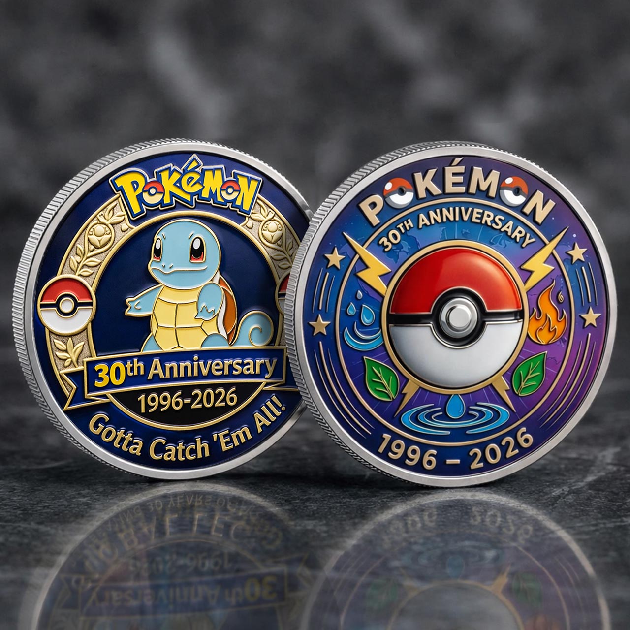 Poke 30th Anniversary Squirtle Collector Edition Printed Coin