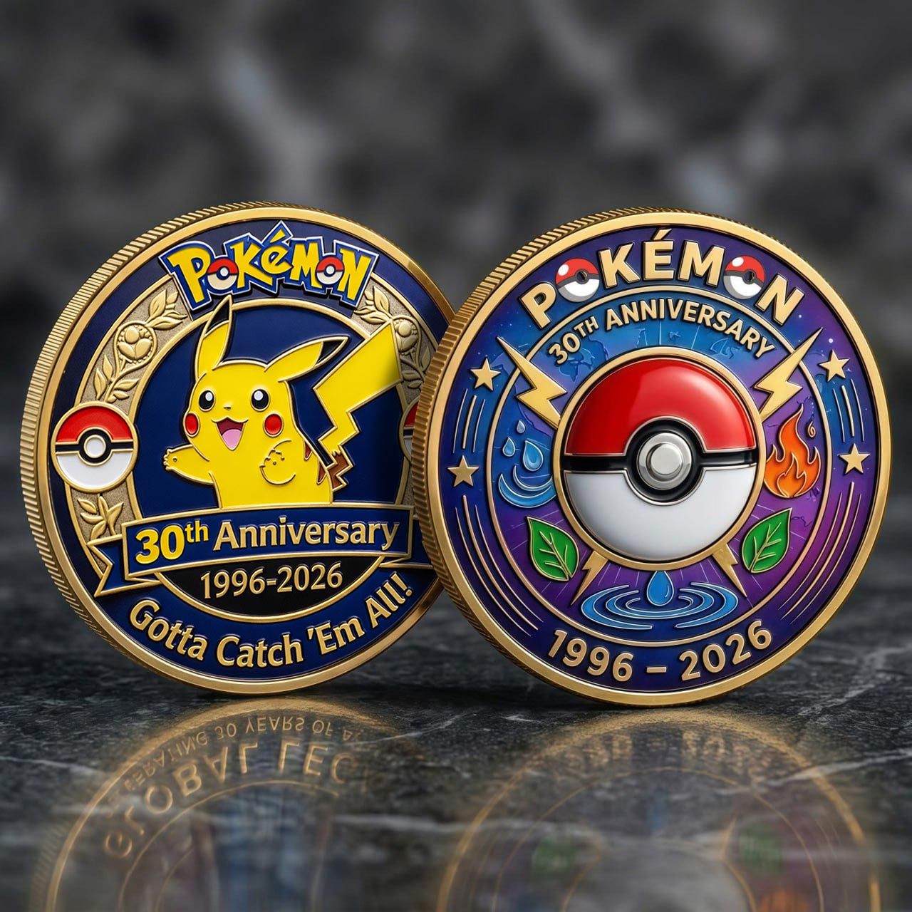 Poke 30th Anniversary Pikachu Collector Edition Printed Coin