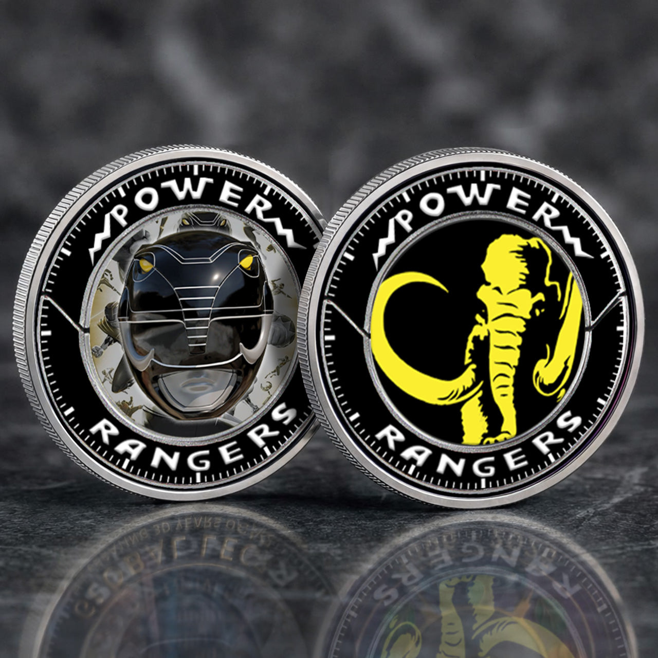 Set Of 7 Mighty Morphin Power Rangers Printed Commemorative Coin
