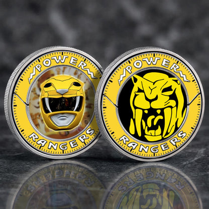 Set Of 7 Mighty Morphin Power Rangers Printed Commemorative Coin