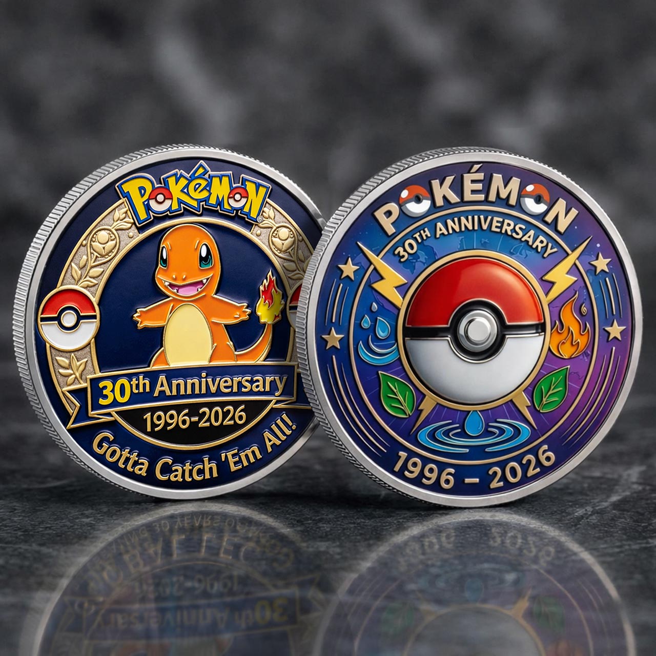 Poke 30th Anniversary Charmander Collector Edition Printed Coin