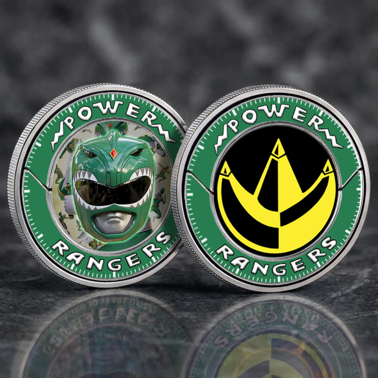 Set Of 7 Mighty Morphin Power Rangers Printed Commemorative Coin