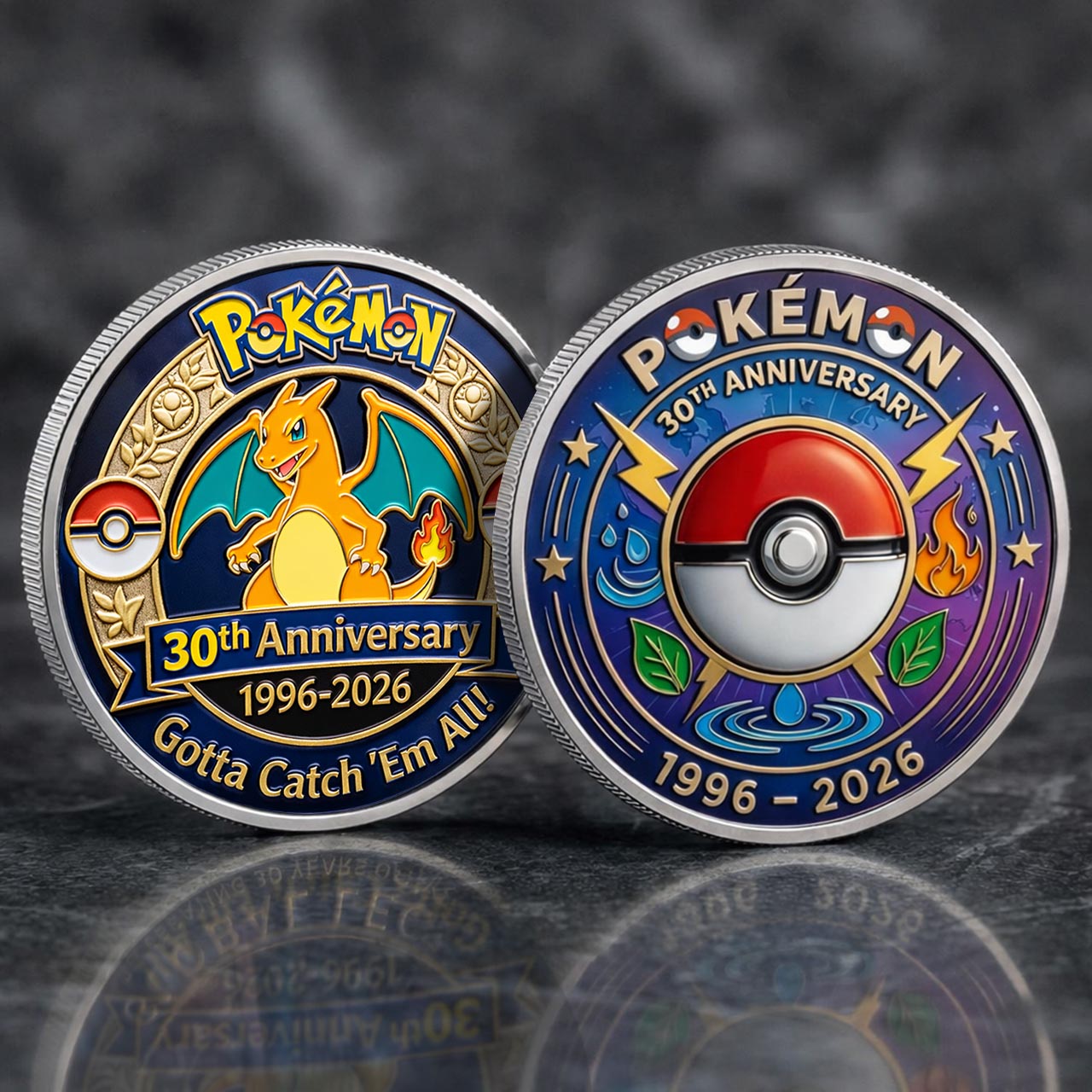 Poke 30th Anniversary Charizard Collector Edition Printed Coin