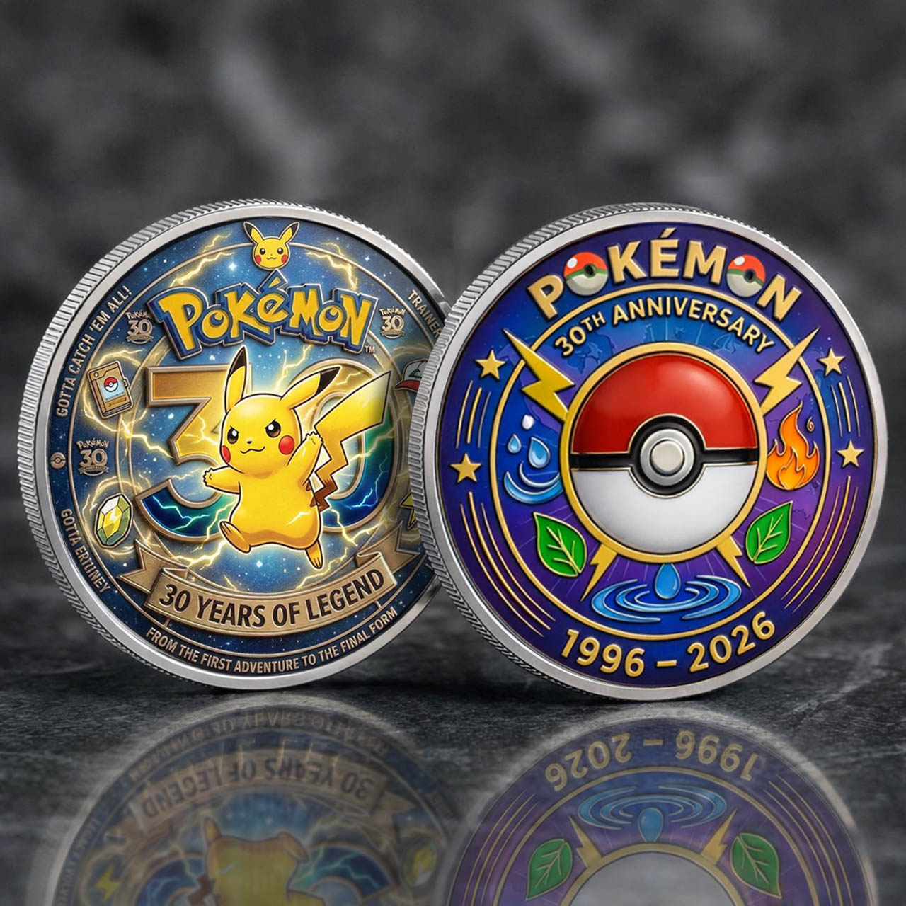 Poke 30th Anniversary Printed Commemorative Coin