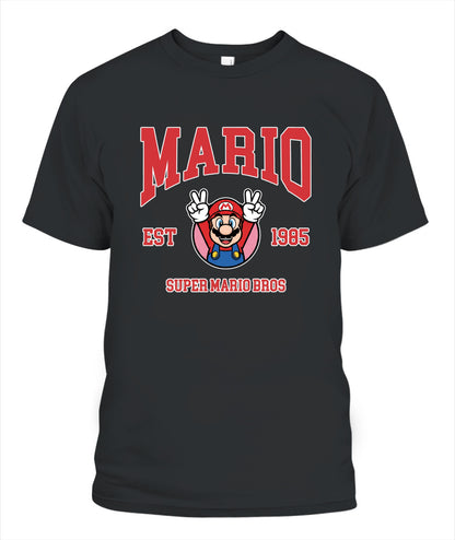 Classic Mario Action 2-Side Printed Graphic Shirt