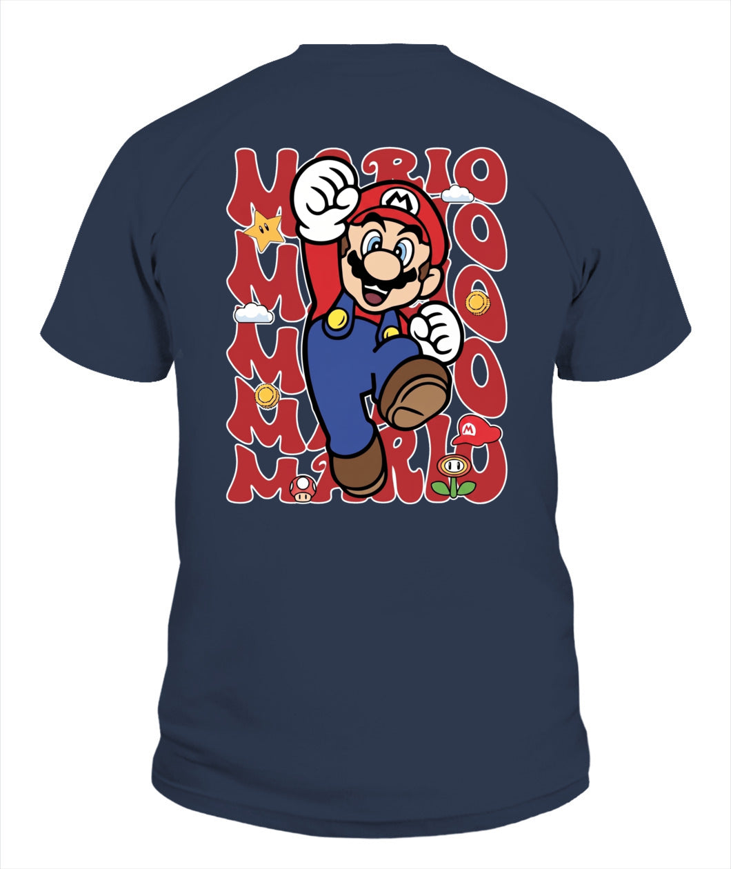 Classic Mario Action 2-Side Printed Graphic Shirt