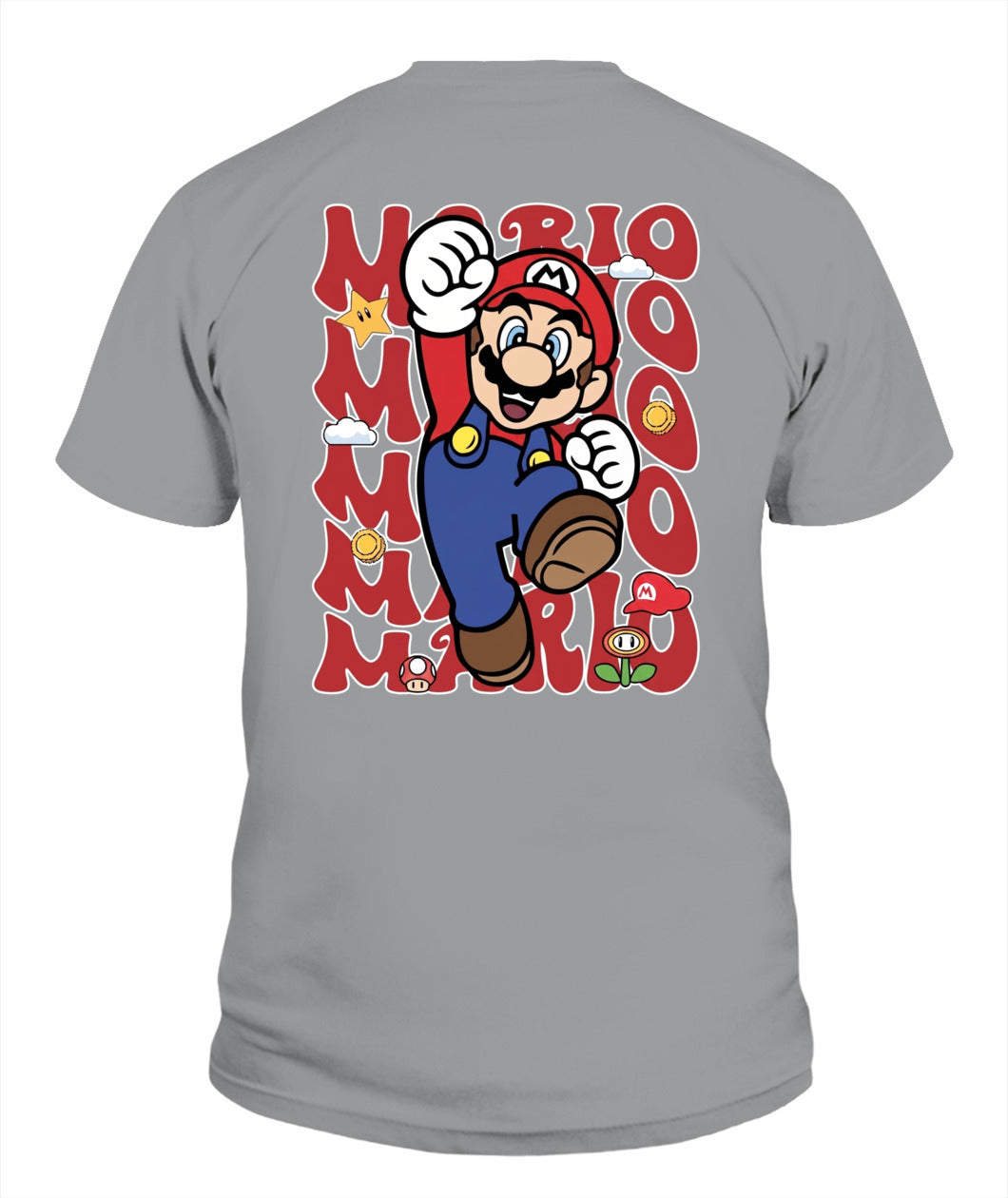 Classic Mario Action 2-Side Printed Graphic Shirt