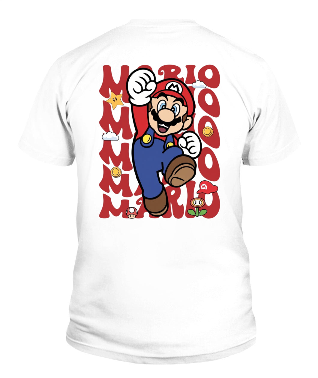 Classic Mario Action 2-Side Printed Graphic Shirt