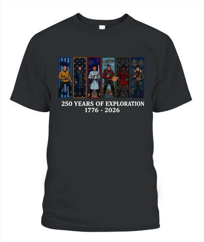 Star Trek 250 Years of Freedom 1776–2026 Patriotic Printed Graphic Hoodie Sweatshirt T-Shirt
