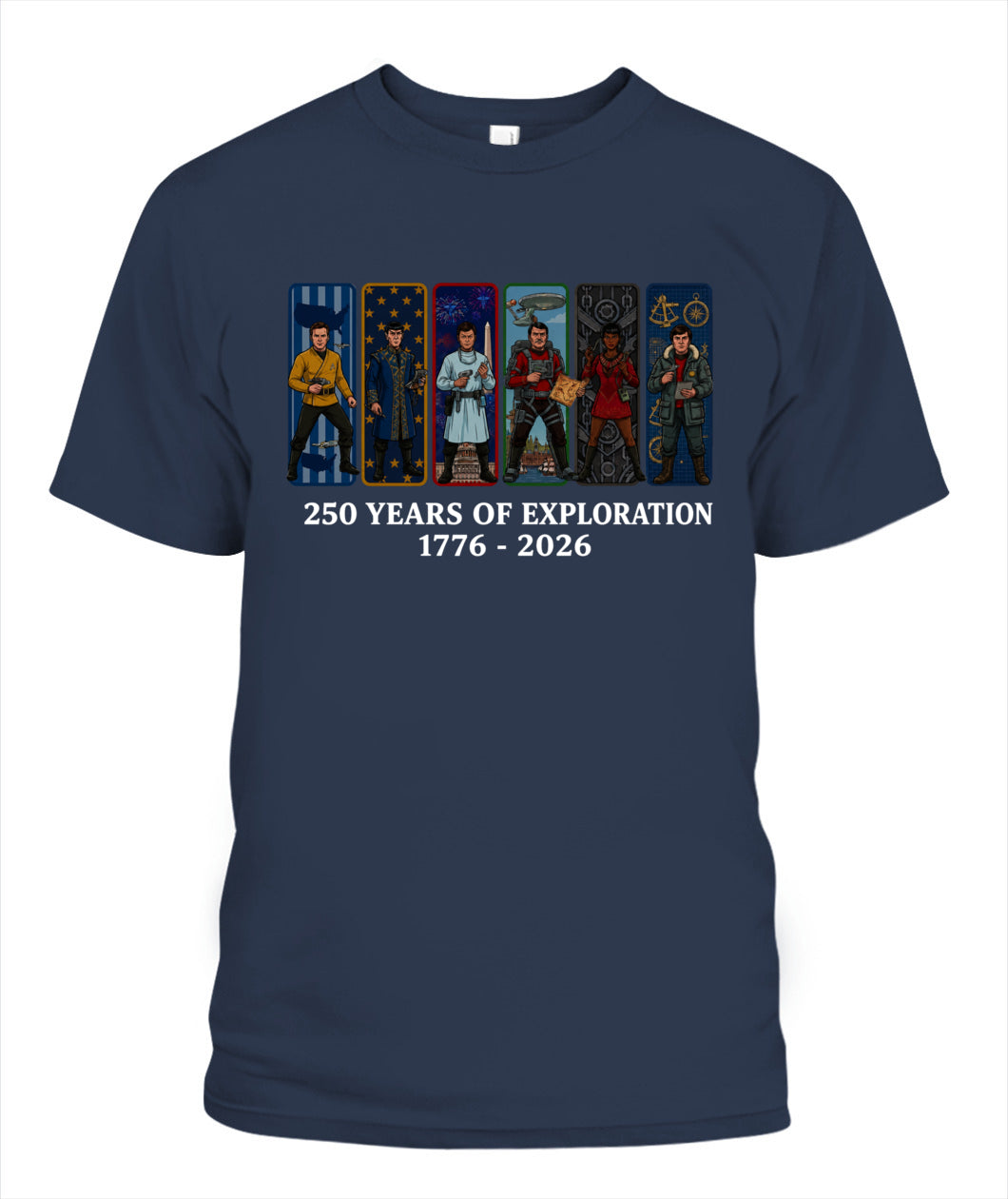 Star Trek 250 Years of Freedom 1776–2026 Patriotic Printed Graphic Hoodie Sweatshirt T-Shirt