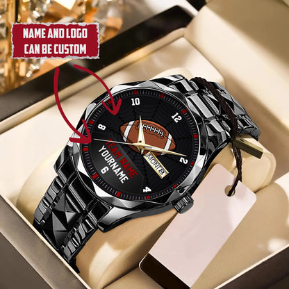 American Football Personalized Team Name & Name Quartz Watch