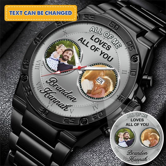 Father's Gift For Daddy Family Personalized Photo Watch