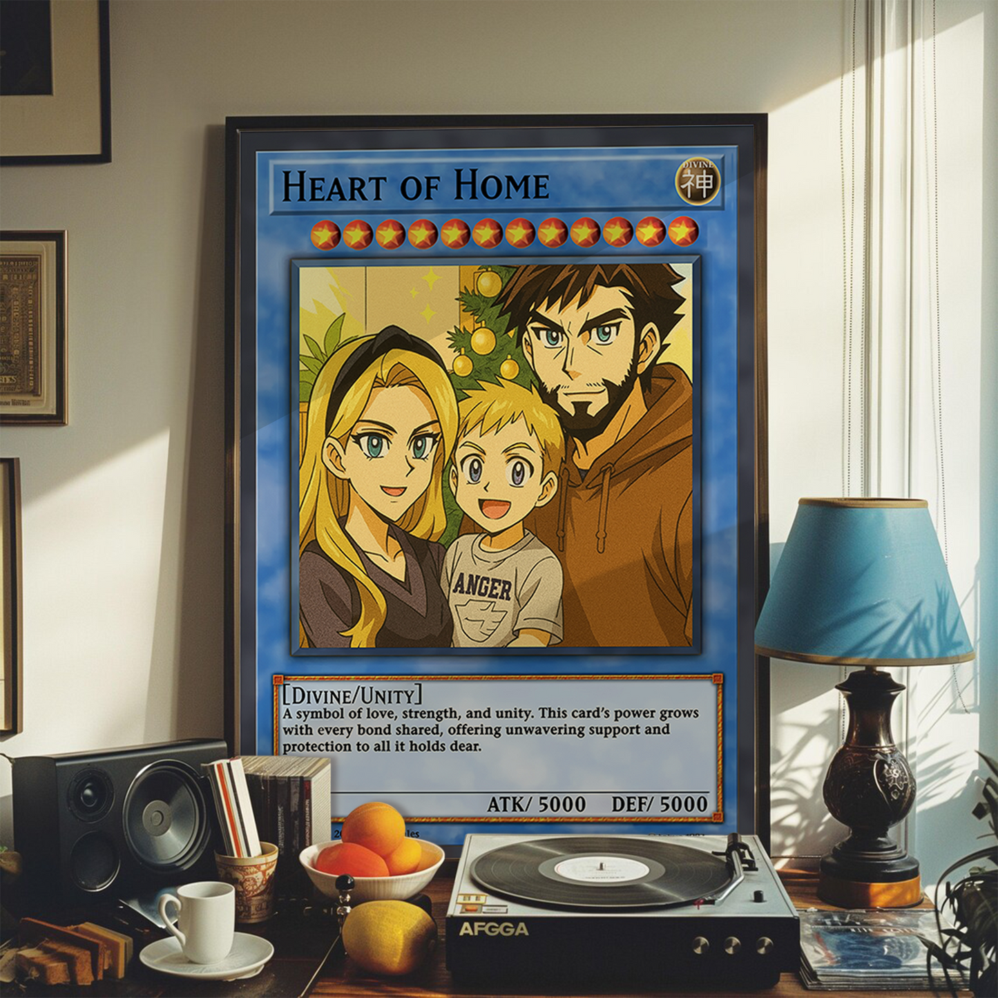 Personalized YGO Card Custom Photo Art Poster - Family Edition