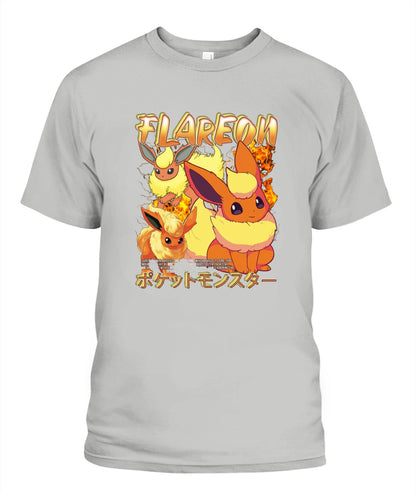 PKM Flareon Printed Graphic Sweatshirt T-Shirt