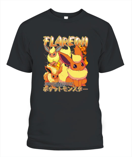 PKM Flareon Printed Graphic Sweatshirt T-Shirt