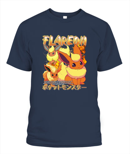 PKM Flareon Printed Graphic Sweatshirt T-Shirt