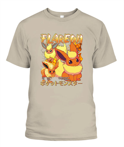 PKM Flareon Printed Graphic Sweatshirt T-Shirt