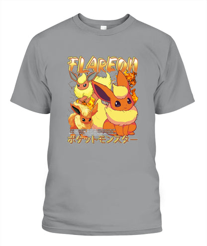 PKM Flareon Printed Graphic Sweatshirt T-Shirt