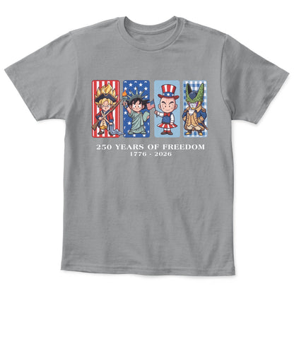 DragonBall 250 Years of Freedom 1776–2026 Patriotic Printed Graphic Hoodie Sweatshirt T-Shirt