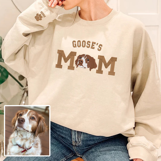 Mother's Day Pet Mom Personalized Embroidered Pet Dog Cat Hoodie Sweatshirt T-Shirt