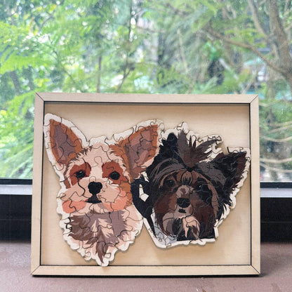 Personalized Pet Dog Cat Photo Wooden Puzzle