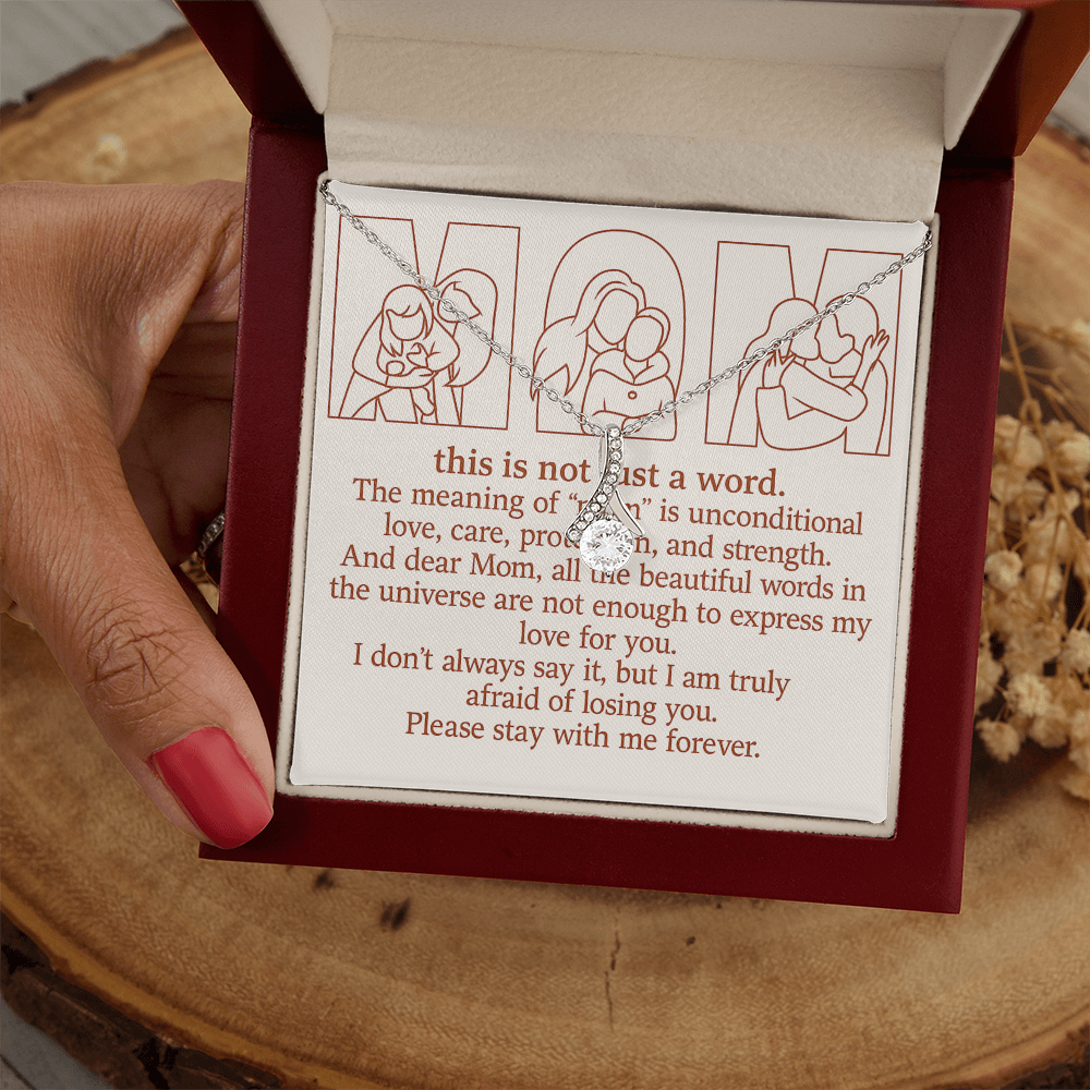 Personalized Alluring Beauty Necklace with 3 Family Photos for Mom