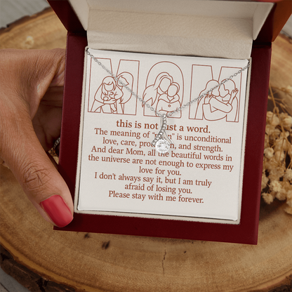 Personalized Alluring Beauty Necklace with 3 Family Photos for Mom