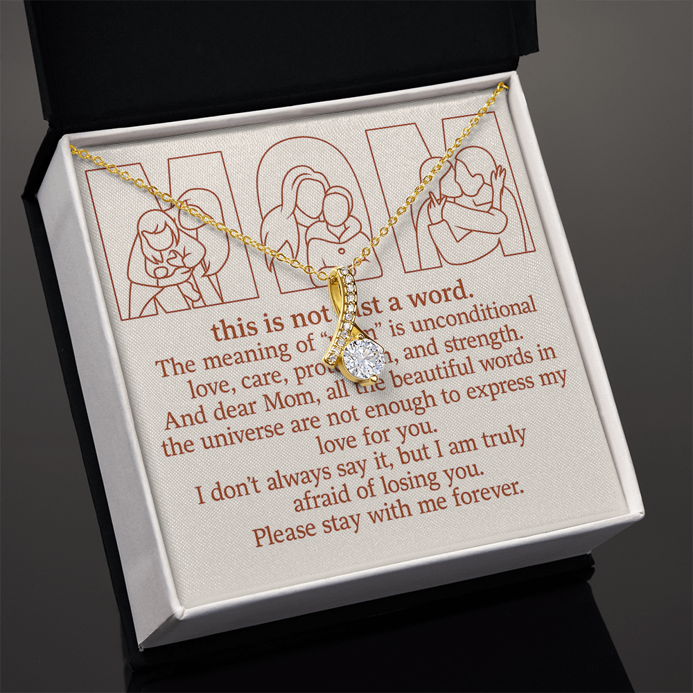 Personalized Alluring Beauty Necklace with 3 Family Photos for Mom