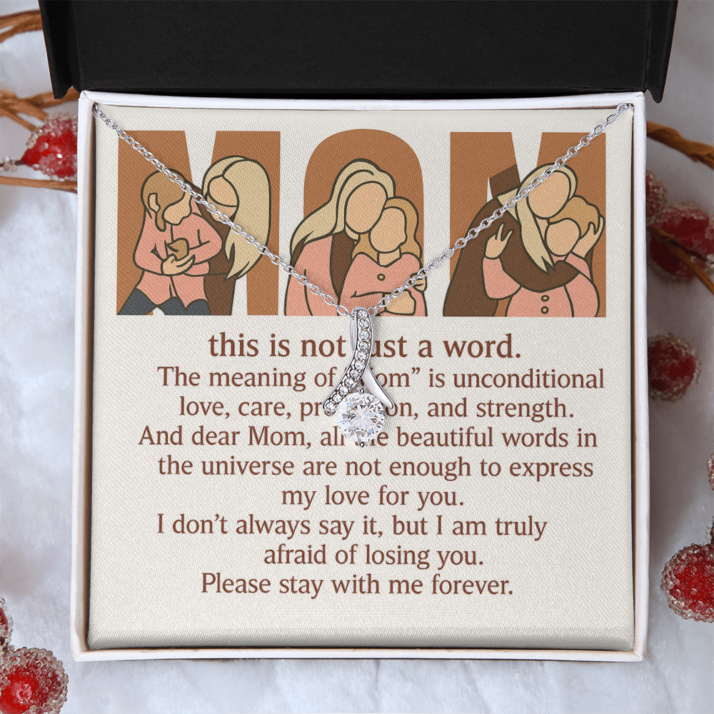 Personalized Alluring Beauty Necklace with 3 Family Photos for Mom