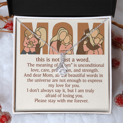 Personalized Alluring Beauty Necklace with 3 Family Photos for Mom