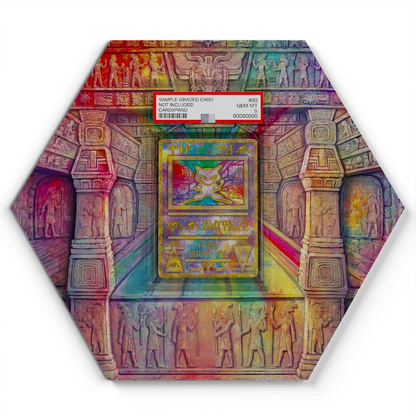 Ancient Mew Pokémon Card Artwork Hexagon Display