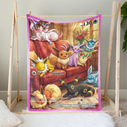 PKM Eevee Evolution Custom Fleece Blanket