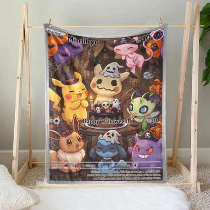 PKM Mimukyu Happy Halloween Custom Fleece Blanket