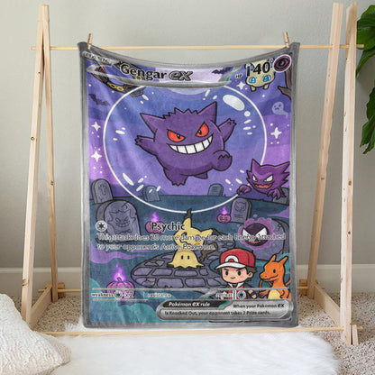 PKM Gengar Custom Fleece Blanket