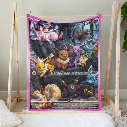 PKM Eevee Halloween Custom Fleece Blanket