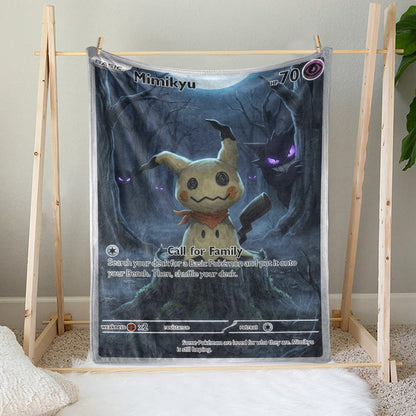 PKM Dark Mimikyu Custom Fleece Blanket