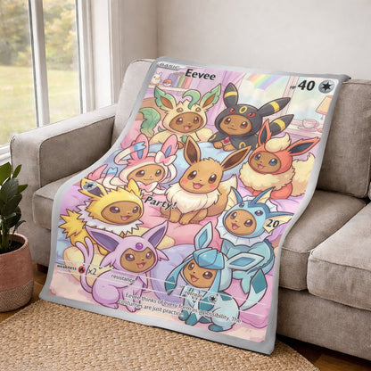 PKM Eevee Evolution Custom Fleece Blanket