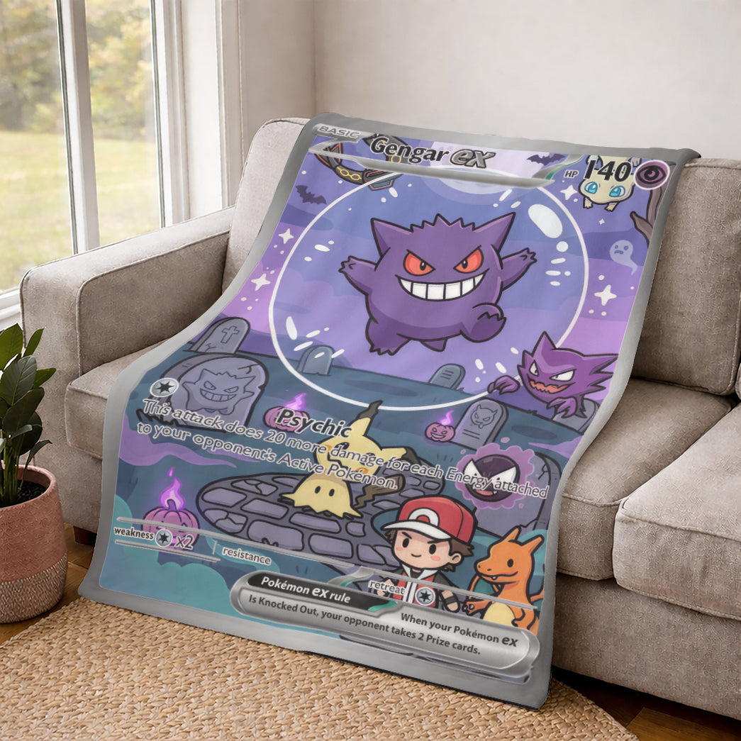 PKM Gengar Custom Fleece Blanket