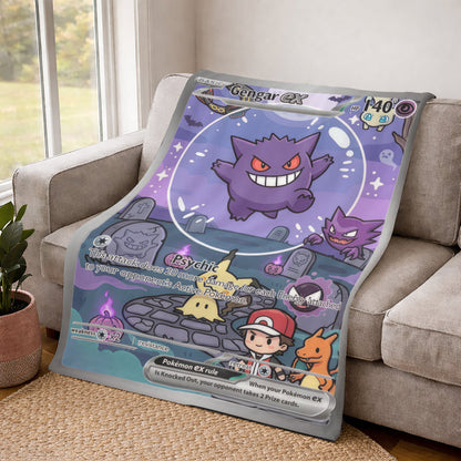 PKM Gengar Custom Fleece Blanket