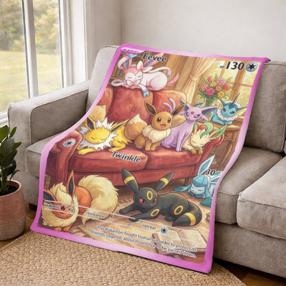PKM Eevee Evolution Custom Fleece Blanket