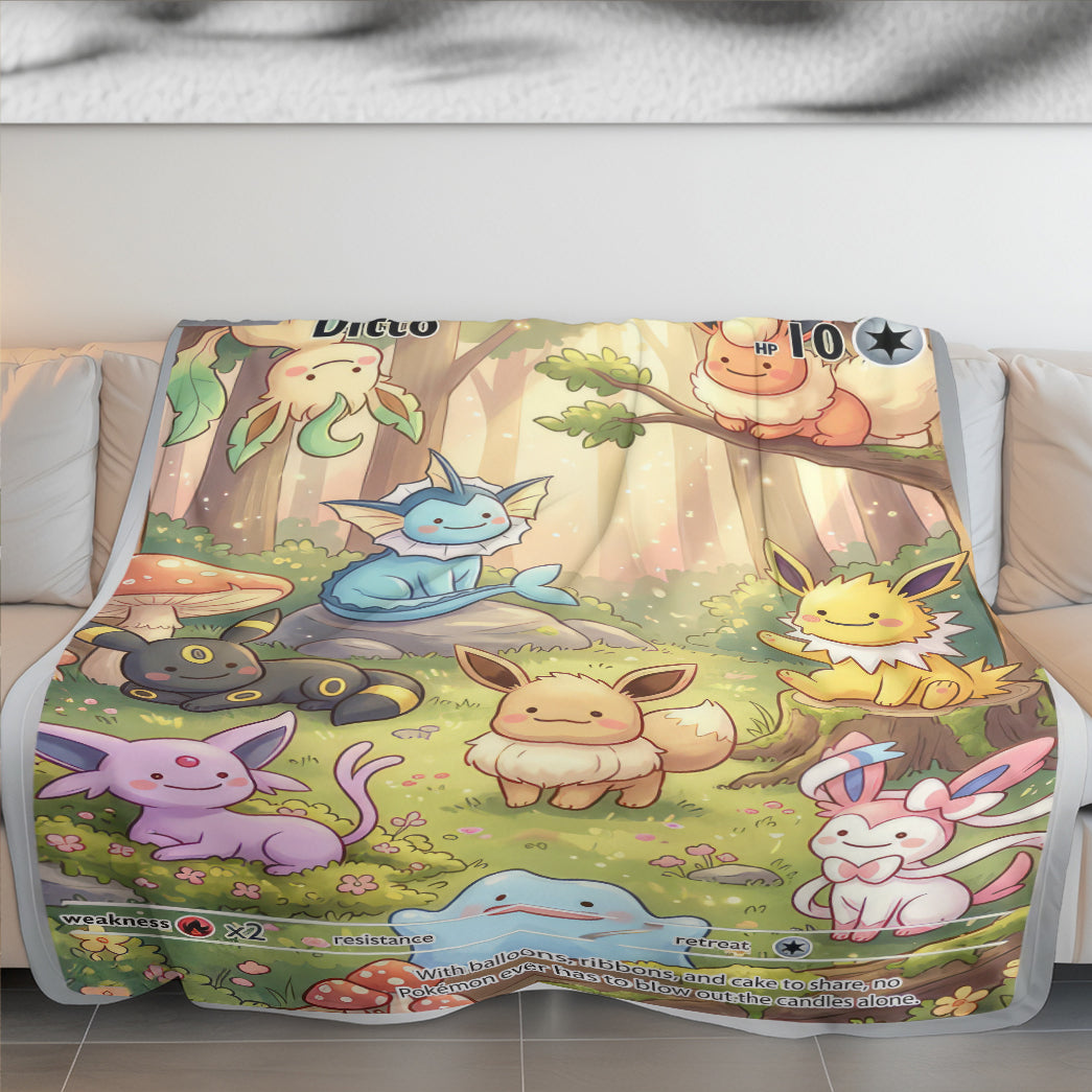 PKM Eevee Evolution Custom Fleece Blanket