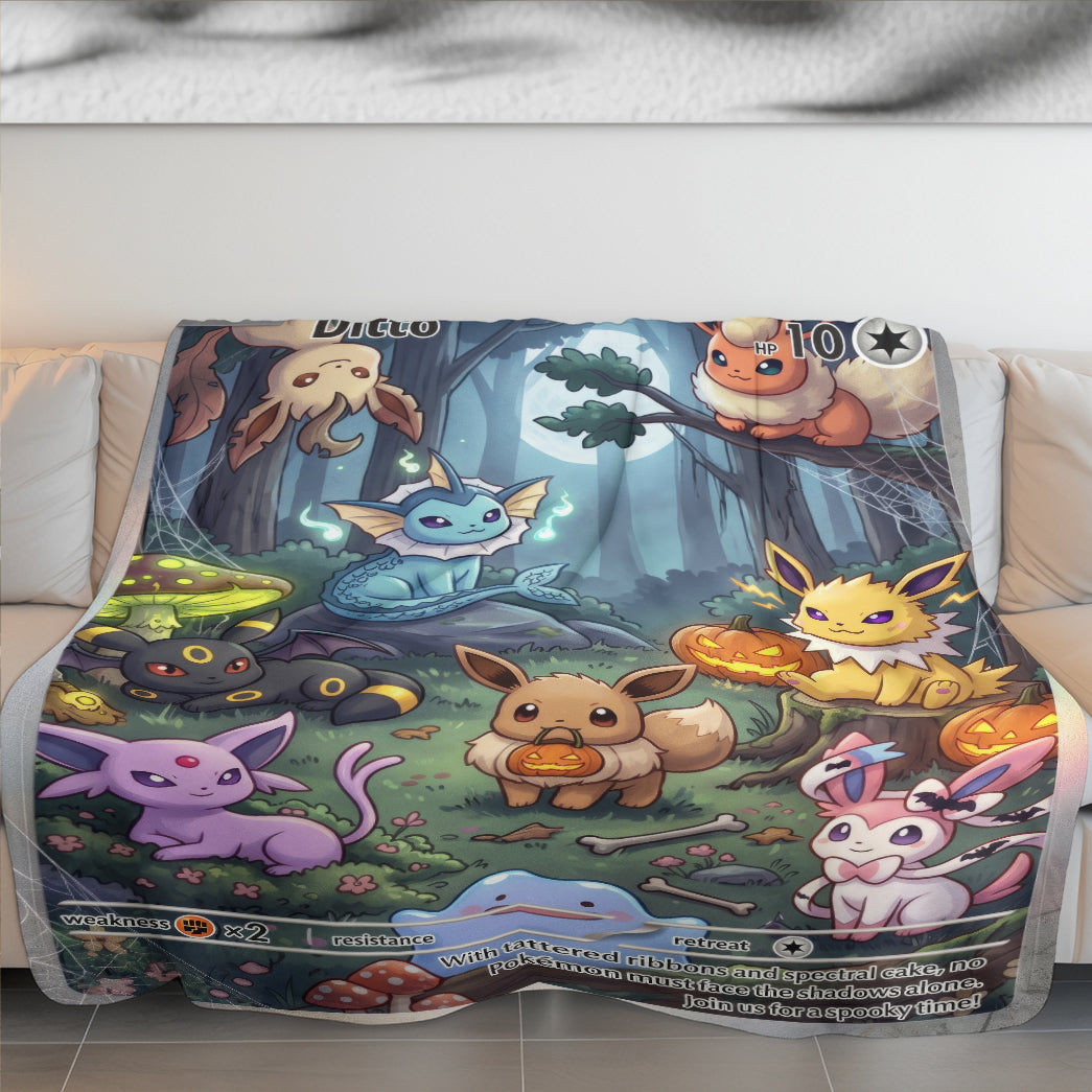 PKM Ditto And Eevee Evolution Custom Fleece Blanket